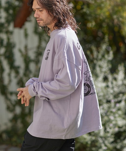 CAMBIO(カンビオ)の「mlt3774-プリントビッグシルエットロンT(スカルサーカス)(Tシャツ/カットソー・メンズ・グレー系その他/ホワイト/パープル系その他・M/S/L/XL)」の16枚目の写真