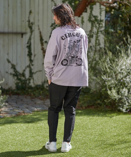 CAMBIO(カンビオ)の「mlt3774-プリントビッグシルエットロンT(スカルサーカス)(Tシャツ/カットソー・メンズ・グレー系その他/ホワイト/パープル系その他・M/S/L/XL)」の18枚目の写真