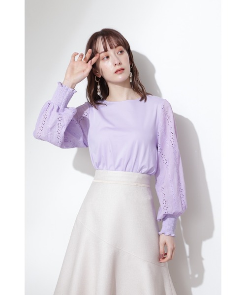 JILL STUART（ジルスチュアート）の「◆ルチアーノカットソー（Tシャツ/カットソー・レディース・パープル/ホワイト・FREE）」の6枚目の写真