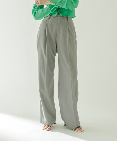 mystic（ミスティック）の「スラックスワイドパンツ（スラックス・レディース・ブラック/グレー/オフホワイト/オレンジ/ブラウン・1/2/0）」の13枚目の写真