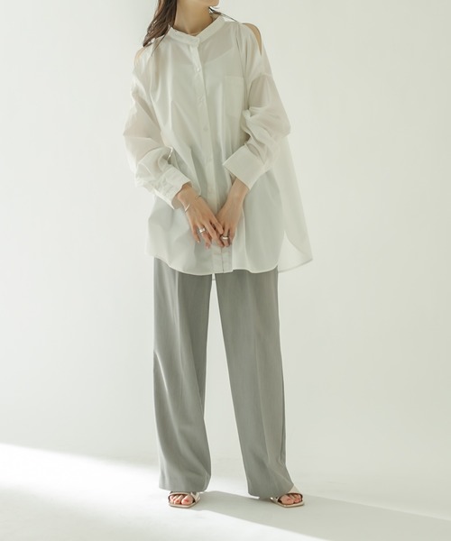 mystic（ミスティック）の「スラックスワイドパンツ（スラックス・レディース・ブラック/グレー/オフホワイト/オレンジ/ブラウン・1/2/0）」の20枚目の写真