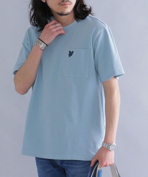 LYLE&SCOTT(ライルアンドスコット)の「*【SHIPS別注】: Lyle&Scott ワンポイント ロゴ 鹿の子 Tシャツ(Tシャツ/カットソー・メンズ・ホワイト/ブラック/ライトブルー/ロイヤルブルー・SMALL/MEDIUM/LARGE/X-LARGE)」の3枚目の写真