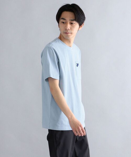 LYLE&SCOTT(ライルアンドスコット)の「*【SHIPS別注】: Lyle&Scott ワンポイント ロゴ 鹿の子 Tシャツ(Tシャツ/カットソー・メンズ・ホワイト/ブラック/ライトブルー/ロイヤルブルー・SMALL/MEDIUM/LARGE/X-LARGE)」の8枚目の写真