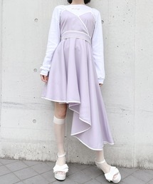 lilLilly | アシンメトリーパイピングドレス(ワンピース)