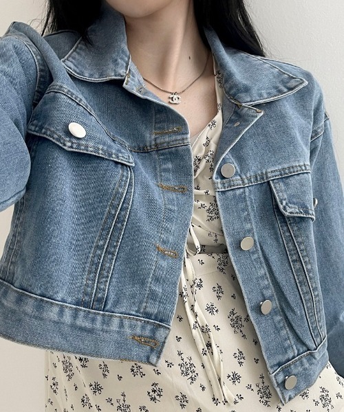 BEIDELLI（ベイデリー）の「[BELLIDE MADE] パッチポイントデイリー デニムジャケット（デニムジャケット・レディース・ブルー・FREE）」の9枚目の写真