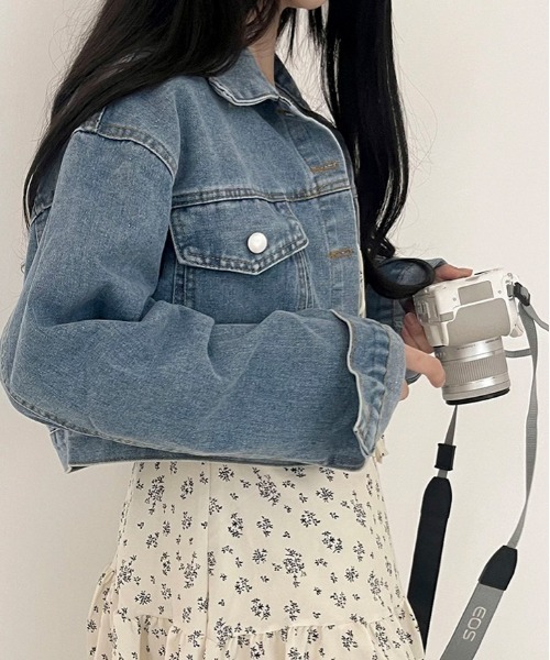 BEIDELLI（ベイデリー）の「[BELLIDE MADE] パッチポイントデイリー デニムジャケット（デニムジャケット・レディース・ブルー・FREE）」の3枚目の写真
