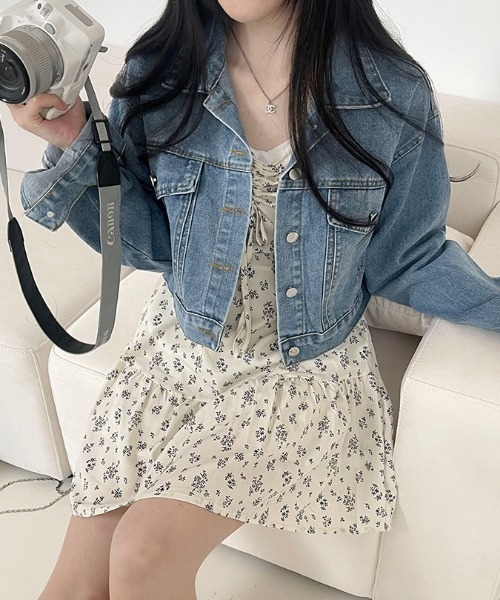 BEIDELLI（ベイデリー）の「[BELLIDE MADE] パッチポイントデイリー デニムジャケット（デニムジャケット・レディース・ブルー・FREE）」の7枚目の写真