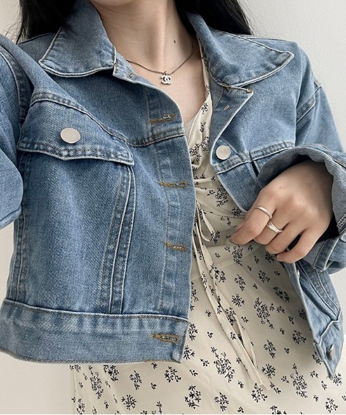 BEIDELLI（ベイデリー）の「[BELLIDE MADE] パッチポイントデイリー デニムジャケット（デニムジャケット・レディース・ブルー・FREE）」の13枚目の写真