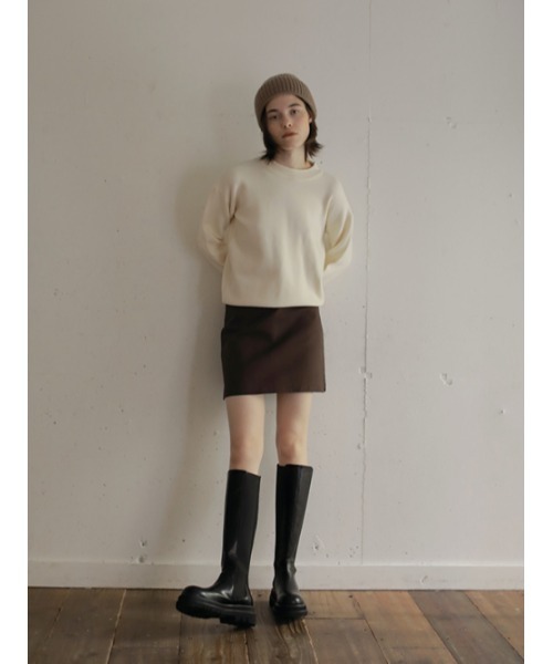 AMAIL（アマイル）の「Bitter chocolate long boots（ブーツ・レディース・ブラウン/ブラック・S/M）」の17枚目の写真