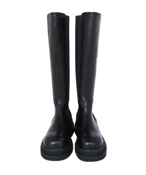 AMAIL（アマイル）の「Bitter chocolate long boots（ブーツ・レディース・ブラウン/ブラック・S/M）」の4枚目の写真