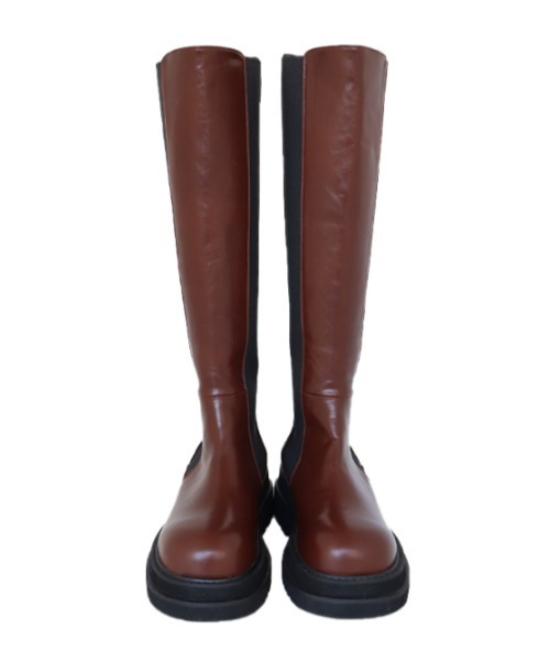 AMAIL（アマイル）の「Bitter chocolate long boots（ブーツ・レディース・ブラウン/ブラック・S/M）」の9枚目の写真