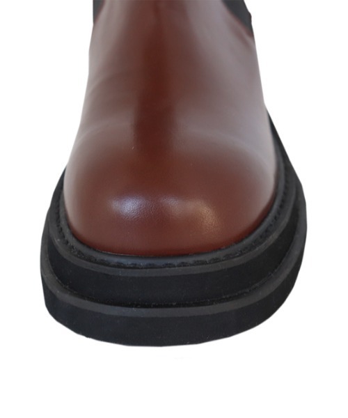 AMAIL（アマイル）の「Bitter chocolate long boots（ブーツ・レディース・ブラウン/ブラック・S/M）」の7枚目の写真