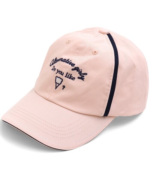 algy（アルジー）の「配色ラインキャップ（キャップ・キッズ・オフホワイト/ピンク/エメラルド/ブラック・MEDIUM/SMALL）」の4枚目の写真