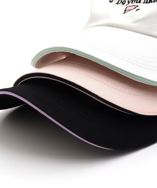 algy（アルジー）の「配色ラインキャップ（キャップ・キッズ・オフホワイト/ピンク/エメラルド/ブラック・MEDIUM/SMALL）」の8枚目の写真