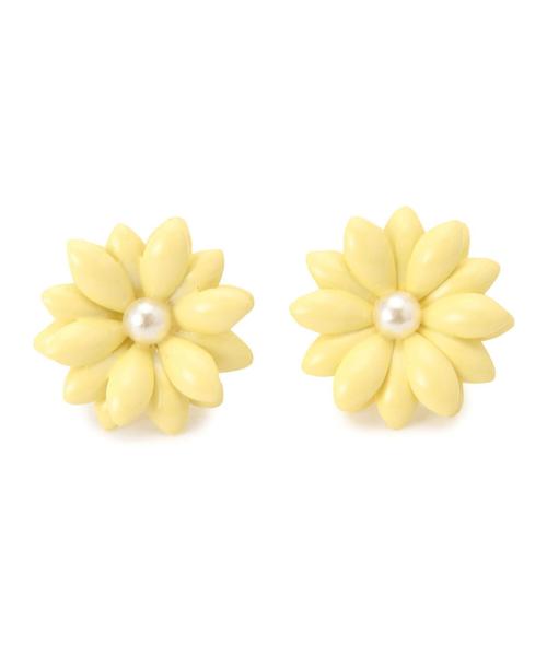 green label relaxing（グリーンレーベルリラクシング）の「GT フラワー/ピアス②◆（ピアス（両耳用）・レディース・オフホワイト/イエロー/ライトブルー/ライラック・フリー）」の4枚目の写真