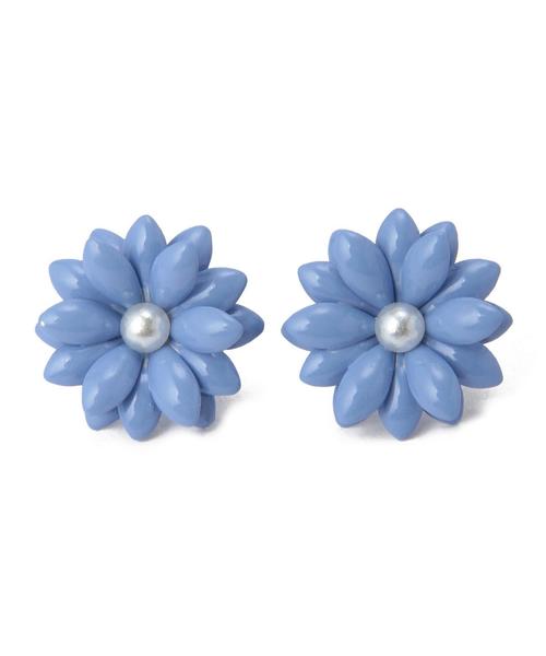 green label relaxing（グリーンレーベルリラクシング）の「GT フラワー/ピアス②◆（ピアス（両耳用）・レディース・オフホワイト/イエロー/ライトブルー/ライラック・フリー）」の2枚目の写真