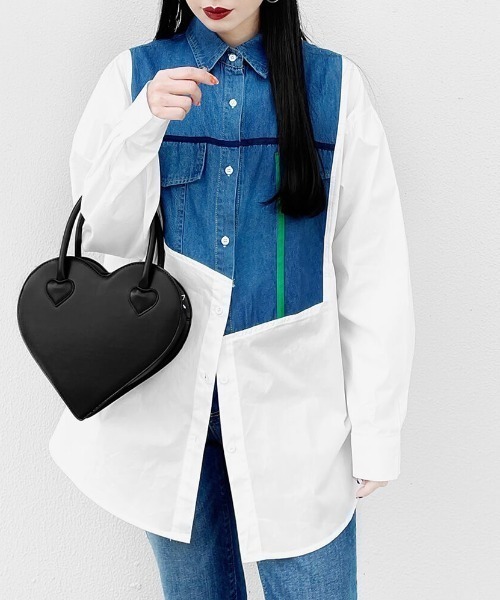 LVEU.（ラブユ.）の「2way heart bag(Ai select) / 2wayハートバッグ（ショルダーバッグ・レディース・ブラック・FREE）」の3枚目の写真