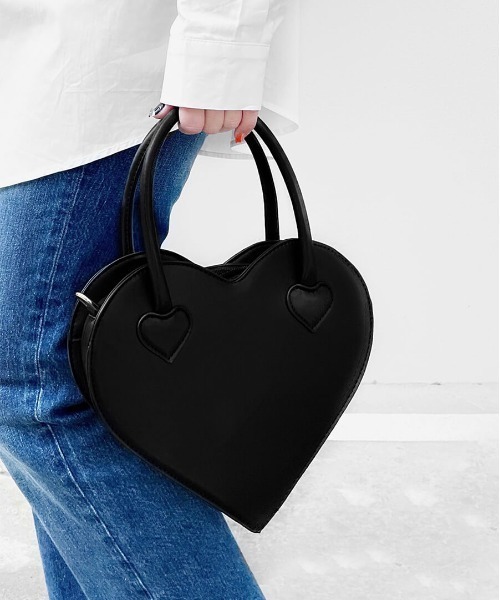 LVEU.（ラブユ.）の「2way heart bag(Ai select) / 2wayハートバッグ（ショルダーバッグ・レディース・ブラック・FREE）」の4枚目の写真