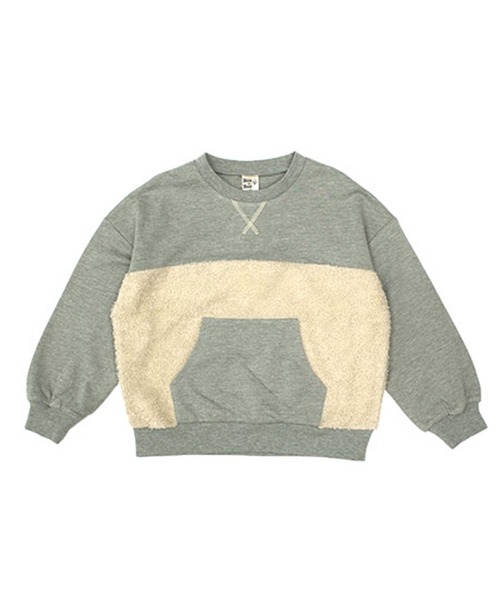 Bee des Bee（ビーデスビー）の「切り替えトップス（スウェット・キッズ・グレー×ホワイト/ブラック×ホワイト・150cm/140cm/100cm/130cm/110cm/120cm）」の6枚目の写真