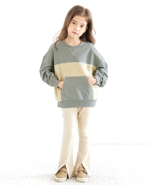 Bee des Bee（ビーデスビー）の「切り替えトップス（スウェット・キッズ・グレー×ホワイト/ブラック×ホワイト・150cm/140cm/100cm/130cm/110cm/120cm）」の4枚目の写真