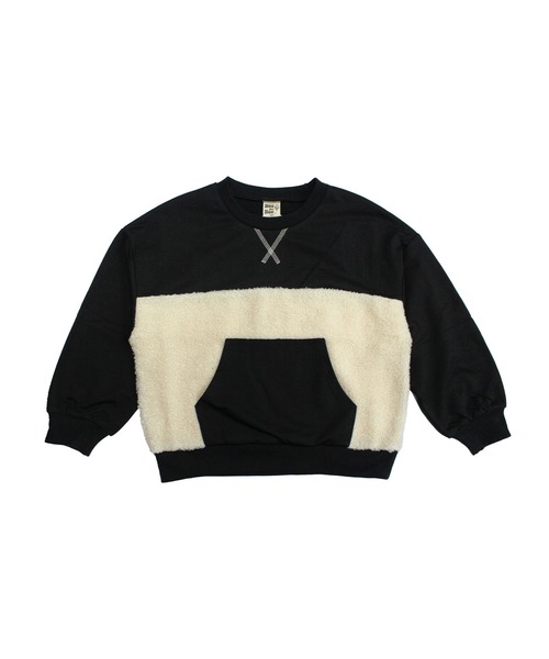 Bee des Bee（ビーデスビー）の「切り替えトップス（スウェット・キッズ・グレー×ホワイト/ブラック×ホワイト・150cm/140cm/100cm/130cm/110cm/120cm）」の7枚目の写真