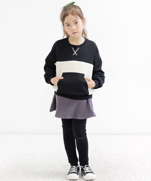 Bee des Bee（ビーデスビー）の「切り替えトップス（スウェット・キッズ・グレー×ホワイト/ブラック×ホワイト・150cm/140cm/100cm/130cm/110cm/120cm）」の8枚目の写真