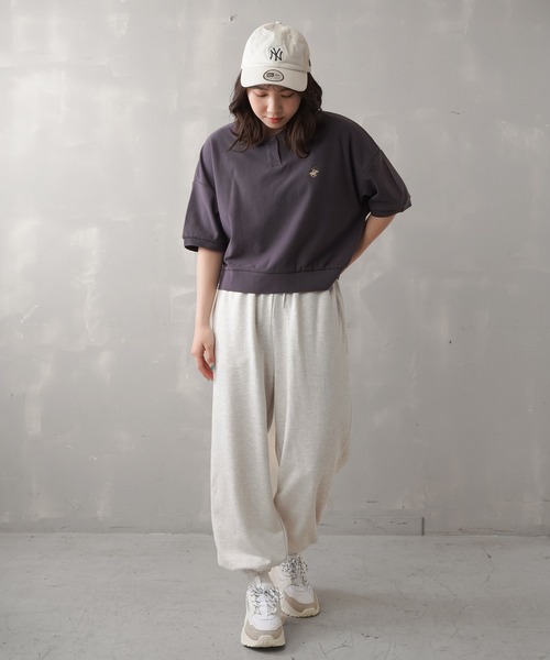 SPINNS（スピンズ）の「【選べるカラバリ】トレンドボーイズスウェットパンツ（スウェットパンツ・レディース・オフホワイト/ブラック/オートミール/ピンク/グリーン・L/M）」の18枚目の写真