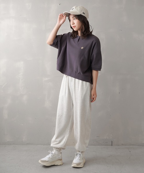 SPINNS（スピンズ）の「【選べるカラバリ】トレンドボーイズスウェットパンツ（スウェットパンツ・レディース・オフホワイト/ブラック/オートミール/ピンク/グリーン・L/M）」の19枚目の写真