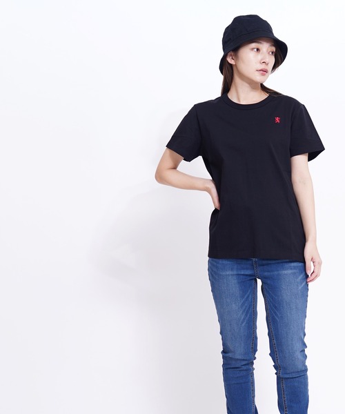 GIORDANO（ジョルダーノ）の「[GIORDANO] ライオン刺繍クルーネック半袖Tシャツ（Tシャツ/カットソー・レディース・ブラック/ピンク/ホワイト系その他/カーキ/ホワイト・LARGE/X-LARGE/SMALL/MEDIUM）」の6枚目の写真