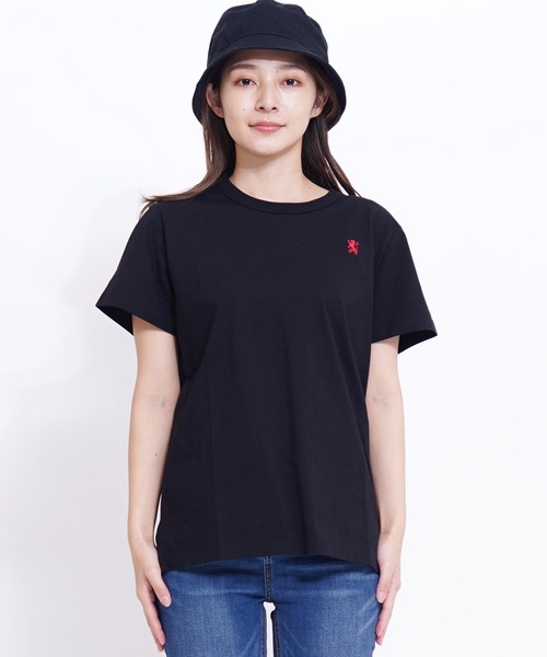 GIORDANO（ジョルダーノ）の「[GIORDANO] ライオン刺繍クルーネック半袖Tシャツ（Tシャツ/カットソー・レディース・ブラック/ピンク/ホワイト系その他/カーキ/ホワイト・LARGE/X-LARGE/SMALL/MEDIUM）」の19枚目の写真