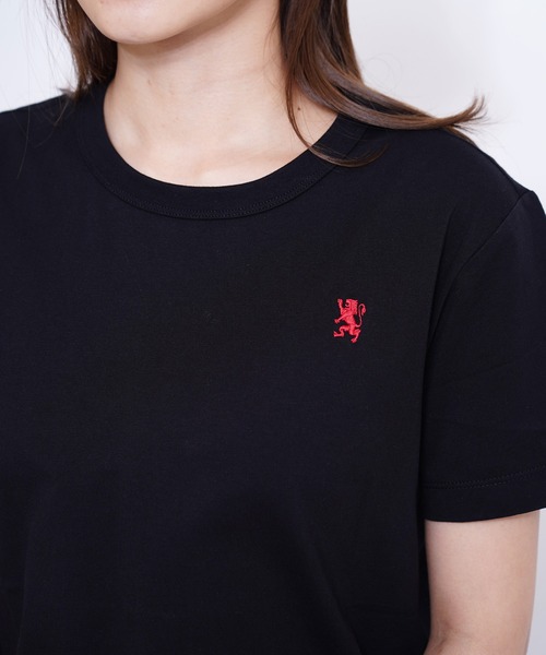 GIORDANO（ジョルダーノ）の「[GIORDANO] ライオン刺繍クルーネック半袖Tシャツ（Tシャツ/カットソー・レディース・ブラック/ピンク/ホワイト系その他/カーキ/ホワイト・LARGE/X-LARGE/SMALL/MEDIUM）」の7枚目の写真
