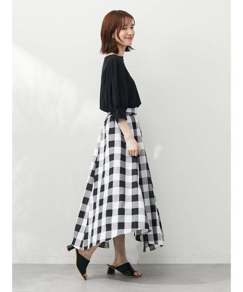 Green　Parks（グリーンパークス）の「パフギャザー袖プルオーバー（Tシャツ/カットソー・レディース・ブラック/レッド/オフホワイト・FREE）」の22枚目の写真