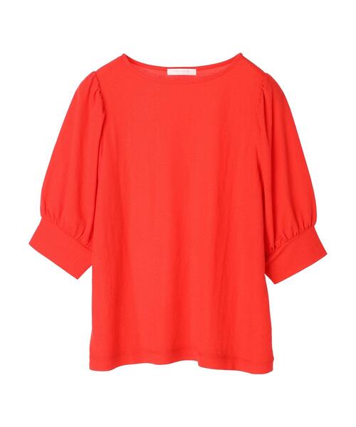 Green　Parks（グリーンパークス）の「パフギャザー袖プルオーバー（Tシャツ/カットソー・レディース・ブラック/レッド/オフホワイト・FREE）」の21枚目の写真