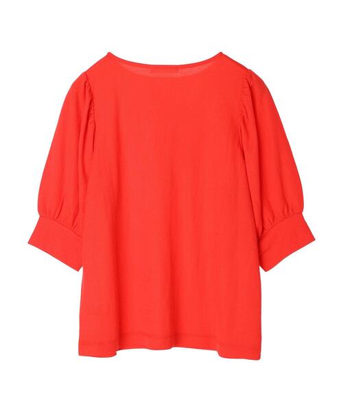 Green　Parks（グリーンパークス）の「パフギャザー袖プルオーバー（Tシャツ/カットソー・レディース・ブラック/レッド/オフホワイト・FREE）」の19枚目の写真