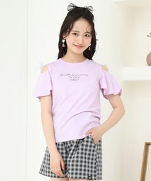 PINKHUNT（ピンクハント）の「PINKHUNT 肩出しリボンTシャツ 6961K（Tシャツ/カットソー・キッズ）」