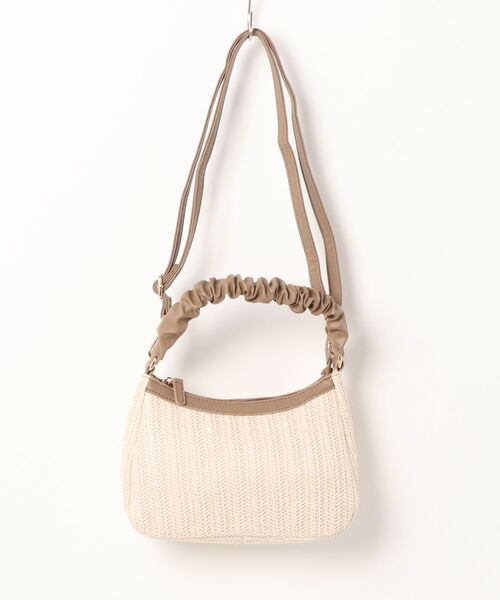 Te chichi TERRASSE（テチチテラス）の「くしゅくしゅハンドルバッグ（ショルダーバッグ・レディース・オフホワイト/ブラック/ブラウン・ﾌﾘ-）」の3枚目の写真