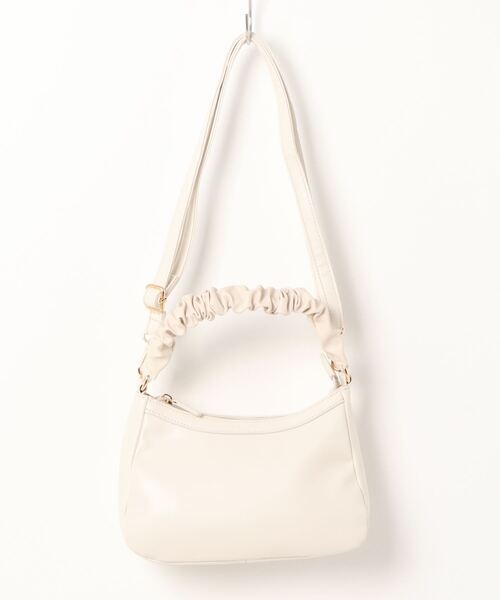 Te chichi TERRASSE（テチチテラス）の「くしゅくしゅハンドルバッグ（ショルダーバッグ・レディース・オフホワイト/ブラック/ブラウン・ﾌﾘ-）」の2枚目の写真