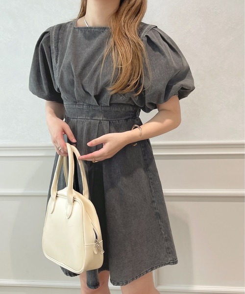 apres jour（アプレジュール）の「スクエアネックアソートワンピース【ZOZOTOWN限定アイテム】（ワンピース・レディース・ブラック/ホワイト/ブラック系その他/インディゴブルー・X-LARGE/フリー）」の13枚目の写真