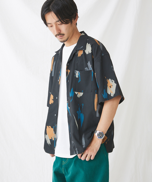 ジャーナルスタンダード/SPLASH P/SLUB オープンカラー柄シャツ“総柄” SPLASH P/SLUB オープンカラー柄シャツ“総柄”（シャツ/ブラウス