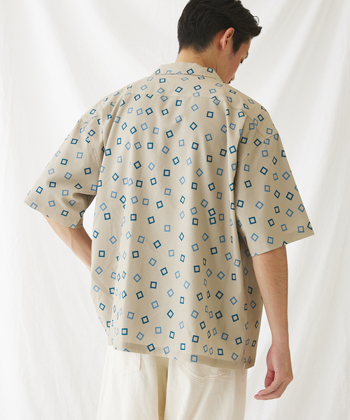 SPLASH P/SLUB オープンカラー柄シャツ“総柄”（シャツ/ブラウス