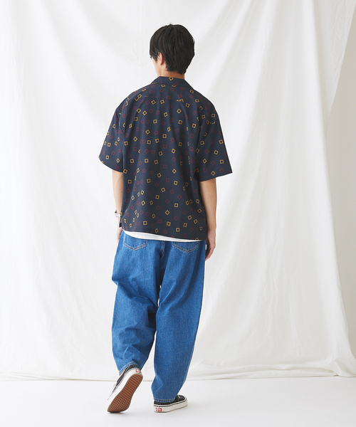 SPLASH P/SLUB オープンカラー柄シャツ“総柄”（シャツ/ブラウス