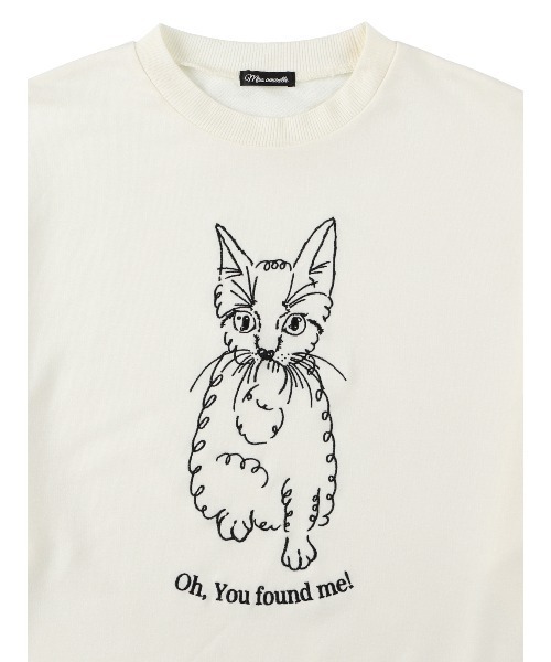 MIRO AMURETTE（ミロアミュレット）の「Oh ,You found me! cat sweat/キャット刺繍スウェット（スウェット・レディース・ホワイト/ブラック/ラベンダー・FREE）」の16枚目の写真