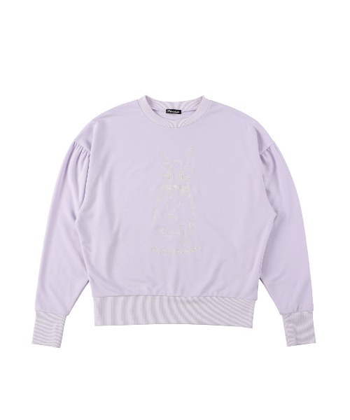 MIRO AMURETTE（ミロアミュレット）の「Oh ,You found me! cat sweat/キャット刺繍スウェット（スウェット・レディース・ホワイト/ブラック/ラベンダー・FREE）」の18枚目の写真