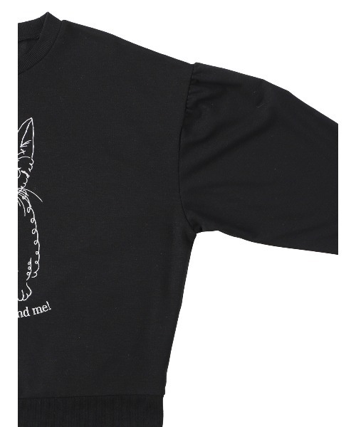 MIRO AMURETTE（ミロアミュレット）の「Oh ,You found me! cat sweat/キャット刺繍スウェット（スウェット・レディース・ホワイト/ブラック/ラベンダー・FREE）」の7枚目の写真