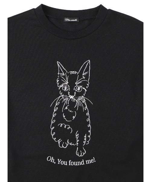 MIRO AMURETTE（ミロアミュレット）の「Oh ,You found me! cat sweat/キャット刺繍スウェット（スウェット・レディース・ホワイト/ブラック/ラベンダー・FREE）」の6枚目の写真