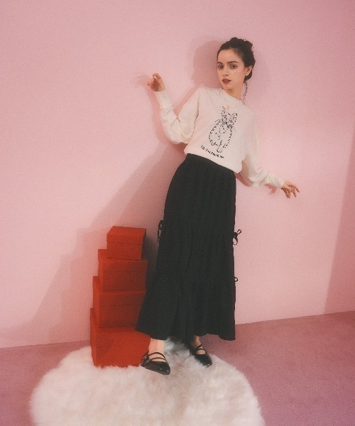 MIRO AMURETTE（ミロアミュレット）の「Oh ,You found me! cat sweat/キャット刺繍スウェット（スウェット・レディース・ホワイト/ブラック/ラベンダー・FREE）」の12枚目の写真