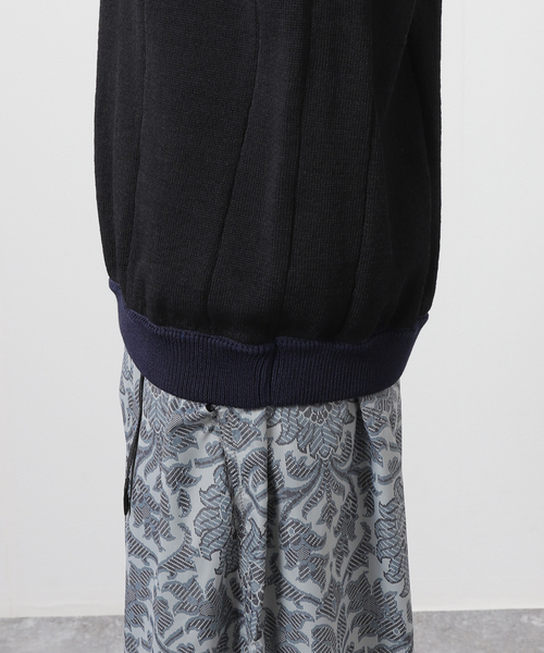 Coohem（コーヘン）の「【COOHEM/コーヘン】別注 ギマコットン  ニットベスト（ベスト・メンズ・アイボリー/ブラック・MEDIUM/LARGE）」の11枚目の写真