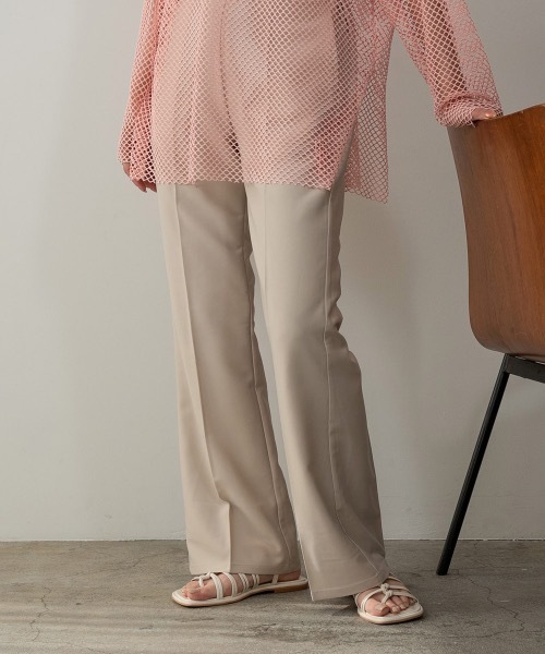 Amiur（エミレ）の「semi flare easy pants（その他パンツ・レディース・アイボリー/ピンク/ライム・S/M）」の5枚目の写真