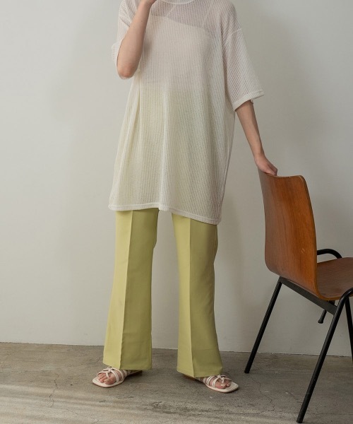 Amiur（エミレ）の「semi flare easy pants（その他パンツ・レディース・アイボリー/ピンク/ライム・S/M）」の7枚目の写真