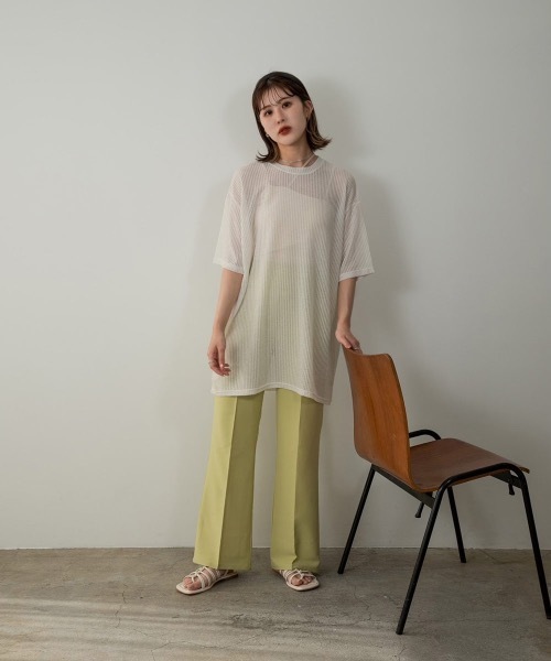 Amiur（エミレ）の「semi flare easy pants（その他パンツ・レディース・アイボリー/ピンク/ライム・S/M）」の13枚目の写真